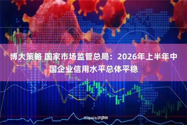 博大策略 国家市场监管总局：2026年上半年中国企业信用水平总体平稳